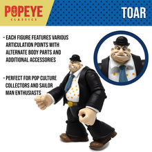 Load image into Gallery viewer, Boss Fight Studio Popeye Classics Toar Action Figure – Highly Articulated Collectible and Customizable Figurine with Accessories Including Tea Cup and Two Pairs of Alternate Hands – 1:12 Scale