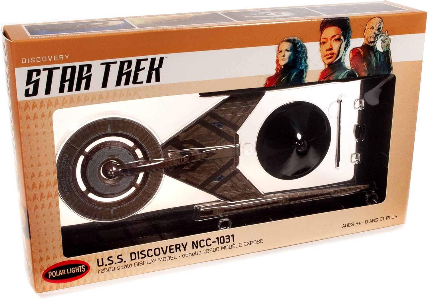 Polar Lights Star Trek Discovery U.S.S. Discovery Prebuilt Display Model 2T 1:2500 Scale Model Kit
