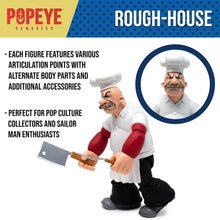 Load image into Gallery viewer, Boss Fight Studio Popeye Classics Rough-House Action Figure – Highly Articulated Collectible and Customizable Figurine with Various Character Accessories and Alternate Parts – 1:12 Scale
