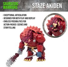 Load image into Gallery viewer, Boss Fight Studio Saurozoic Warrior Staze Akiden Futuristic, Armored Dinosaur Hero – Highly Articulated, Posable Collectible Action Figure with Full Range of Accessories – 6 Inch Scale 1:12, Ages 8+
