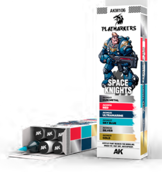 AK Interactive PLAYMARKERS SET AKM106 SPACE KNIGHT (6x)
