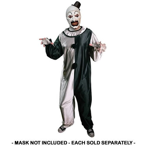 Trick Or Treat Studios Terrifier Art The Clown Costume for Adults, Standard Size, with Jumpsuit and Fingerless Gloves